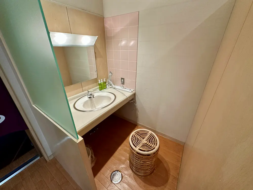 脱衣所の化粧台の写真